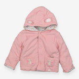 Pink Cord and Flowers Reversible Coat