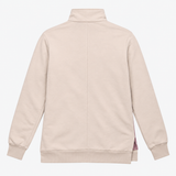 Maternity Sweatshirt Beige Mauve Colour Block Half