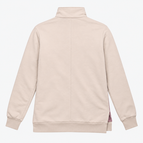 Maternity Sweatshirt Beige Mauve Colour Block Half