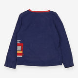 Navy long sleeved t-shirt with fire engine