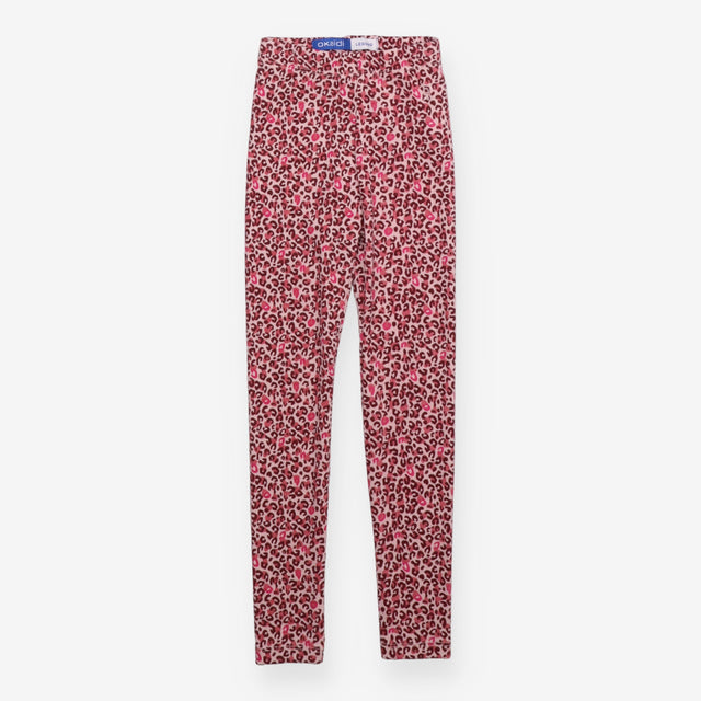 Leggings rib pink leopard