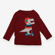 T-shirt burgundy with dino on a vespa
