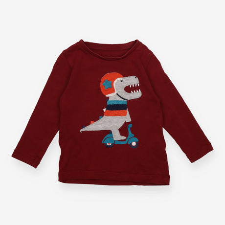 T-shirt burgundy with dino on a vespa
