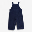 Navy Cord Dungarees Grey Lined 