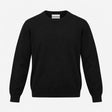 Jumper Black Extra Fine Merino Wool Crew Neck Long