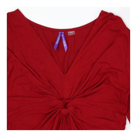 Seraphine deep red maternity dress