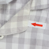 Pyjama onesie grey white check collar