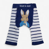 Knit Leggings Blue and White Stripe with Peter Rab