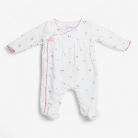 Sleepsuit Wrap over Pink Flowers and Bow