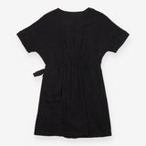 Vero Moda Black Short Sleeve Side Tie Wrap Mini Dr