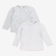 T-Shirt Long Sleeve White & Spots 2pcs