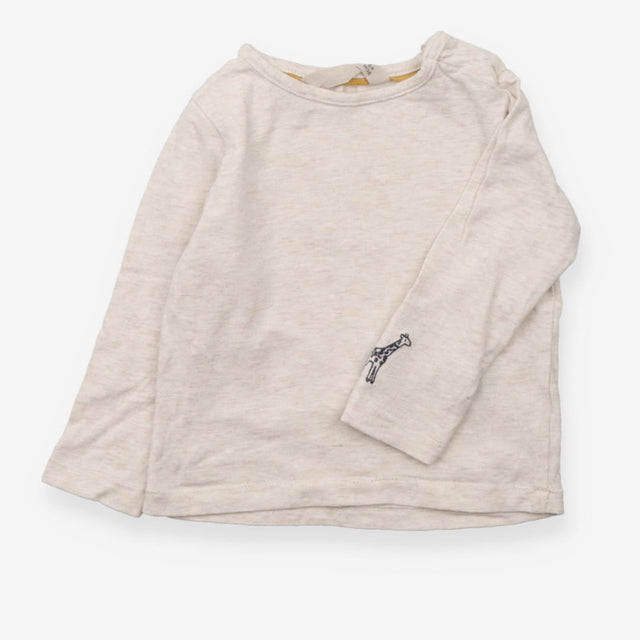 Dungarees Jersey Navy Animal Print with Cream T-sh