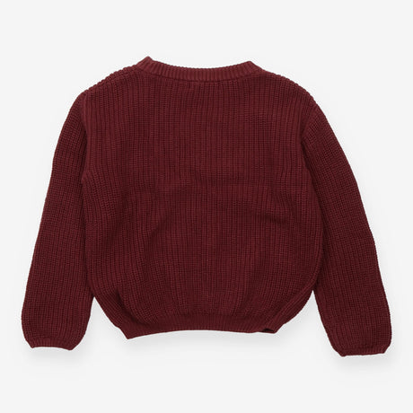Burgundy Chunky Knit Jumper