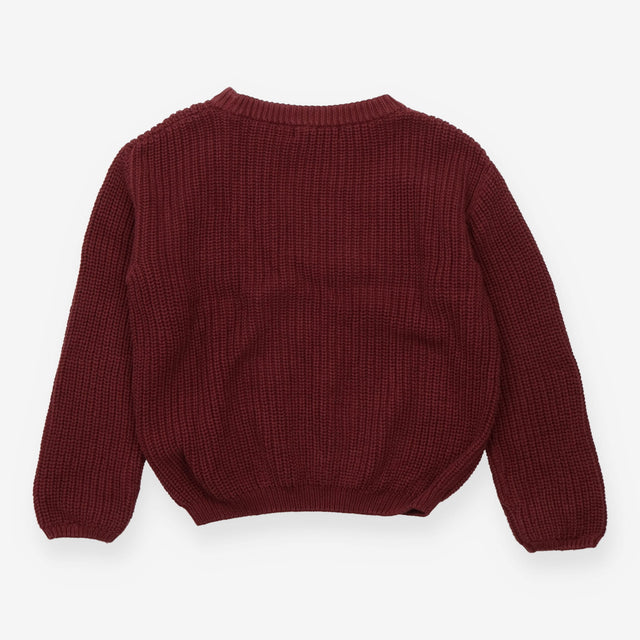 Burgundy Chunky Knit Jumper
