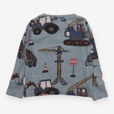 T-Shirt Long Sleeved Blue Construction