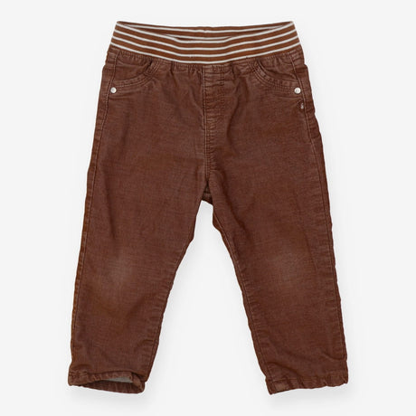 Trousers Brown Pull On Striped Waistband