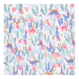 Tiered Midi Dress Dinosaur Botanical Print