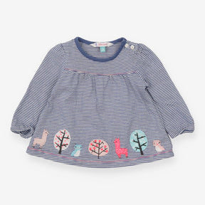 Blue Striped Llama Long Sleeve 
