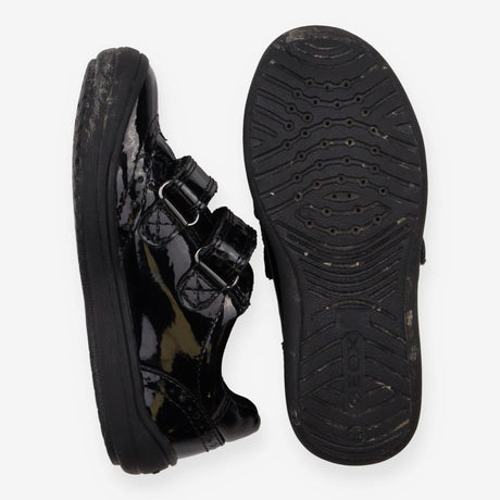 Black velcro girls school shoes