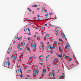 Rain Coat Pink with Owl Print 