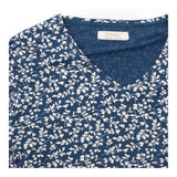 Top Navy Cream Berry Print Organic Cotton Stretch 