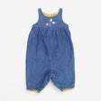 Dungarees denim reversible yellow flower