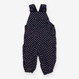 Dungarees navy blue cord white spot