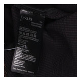 Oasis Black Bronze Metallic Panel Back Tie Blouse
