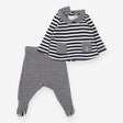 Outfit Top with Collar and Footed Leggings Navy St