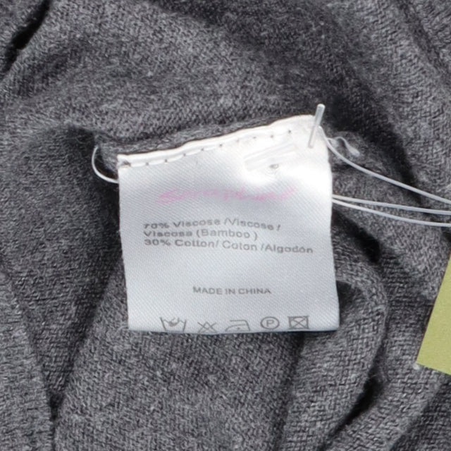 Grey Cowl Neck Crossover Short Sleeve Knit Materni