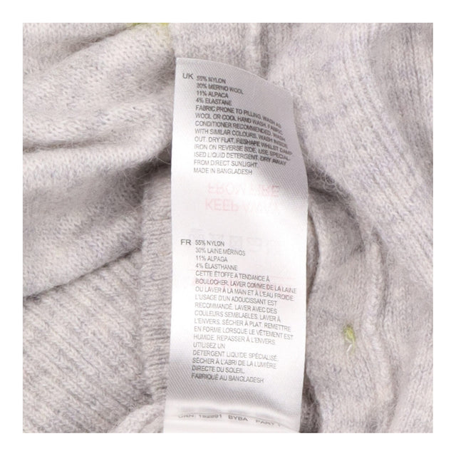Grey Marl Roll Neck Jumper with Button Detail at H