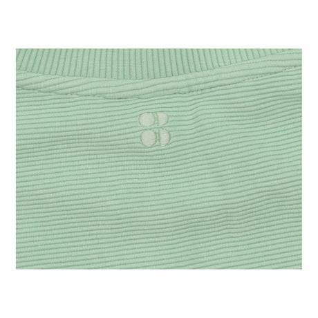 Mint Green Ribbed Long Sleeve Sweatshirt