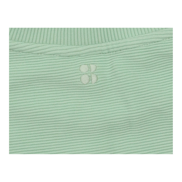 Mint Green Ribbed Long Sleeve Sweatshirt