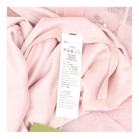 Midi Dress Blush Pink Floral Sequin Beaded Tulle A