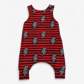 Romper The Punky Leopard Red and Black Striped wit
