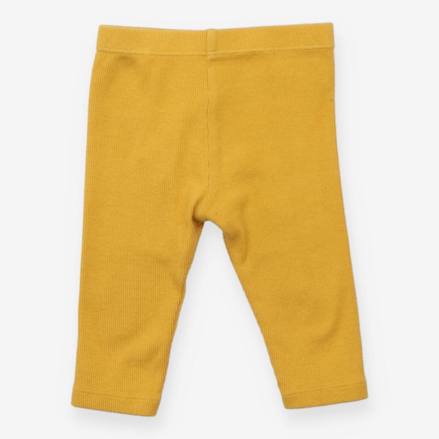 Leggings yellow ribbed