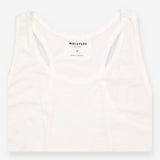 Active Sleeveless Racerback Tank Top Scoop Neck Wh