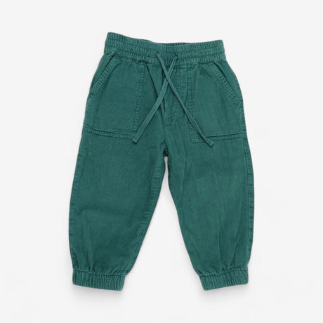 Green cosy cord pin joggers