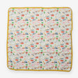 Hooded Blanker Farm Print Yellow Edge