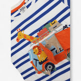 T-shirt Blue Stripe Safari Bus