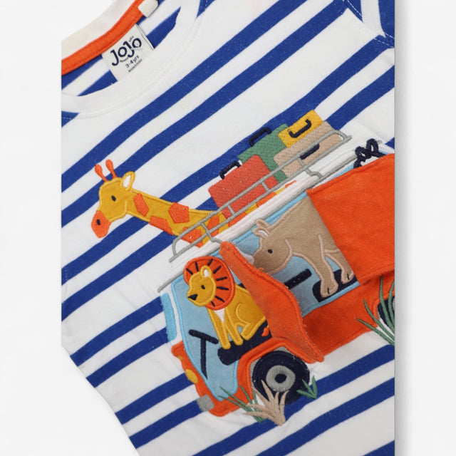 T-shirt Blue Stripe Safari Bus