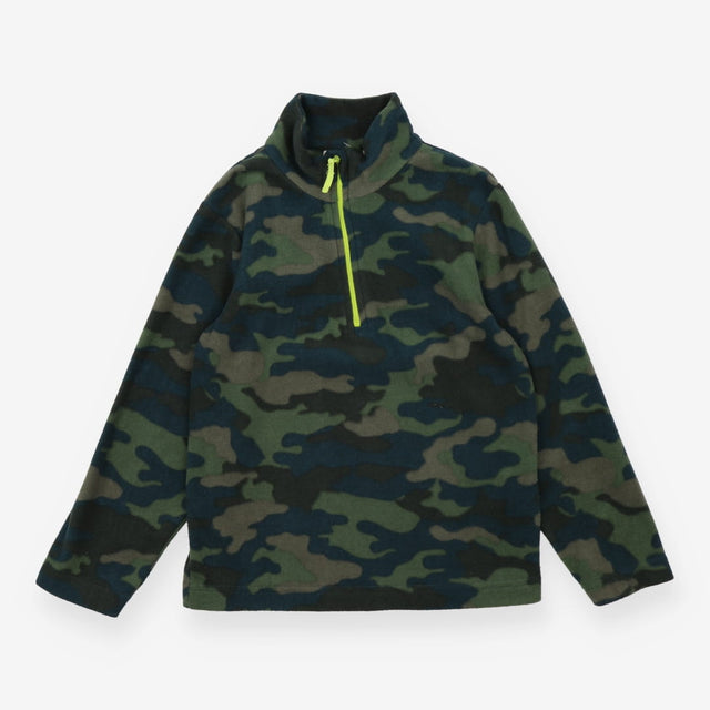 Camo green quarter zip fleece