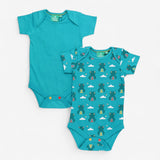 Bodysuits 2pck Blue & Frogs