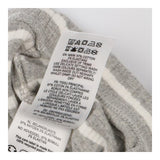 Grey and White Stripe Leggings and Baby Hat with L