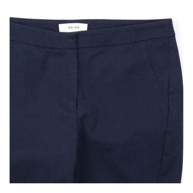 Trousers Tailored Tapered Smart Ankle Zip Navy