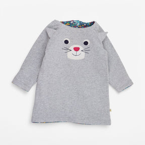 Sweater Dress Reversible Floral & Cat