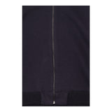 Dark Navy Blue Wool Blend Fleece Lined Zip Front B