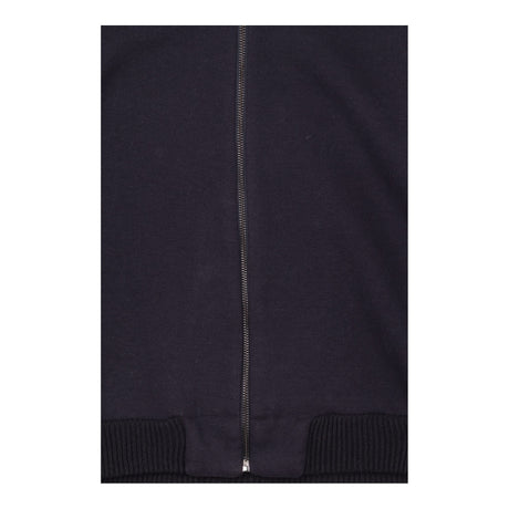 Dark Navy Blue Wool Blend Fleece Lined Zip Front B