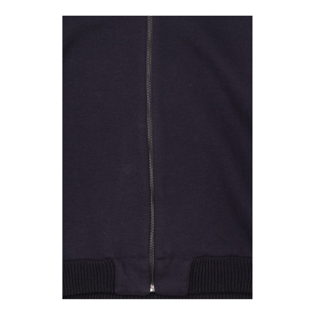 Dark Navy Blue Wool Blend Fleece Lined Zip Front B