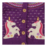 Purple Unicorn Fair aisle Cardigan